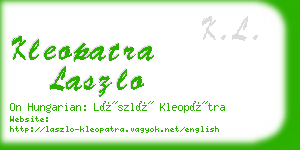 kleopatra laszlo business card